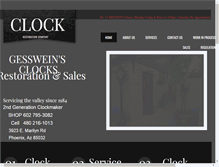 Tablet Screenshot of gessweinsclocks.com